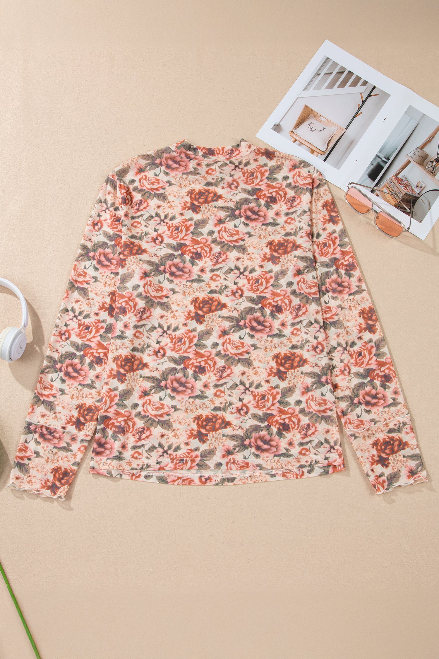 "Don't Mesh With Me" Plus Size Pink Floral Top