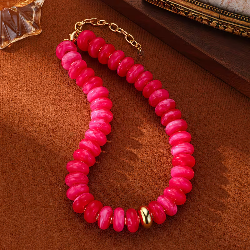 Round Chunky Beaded Necklaces