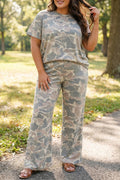 "Come Find Me" Camo Plus Size Pants Set