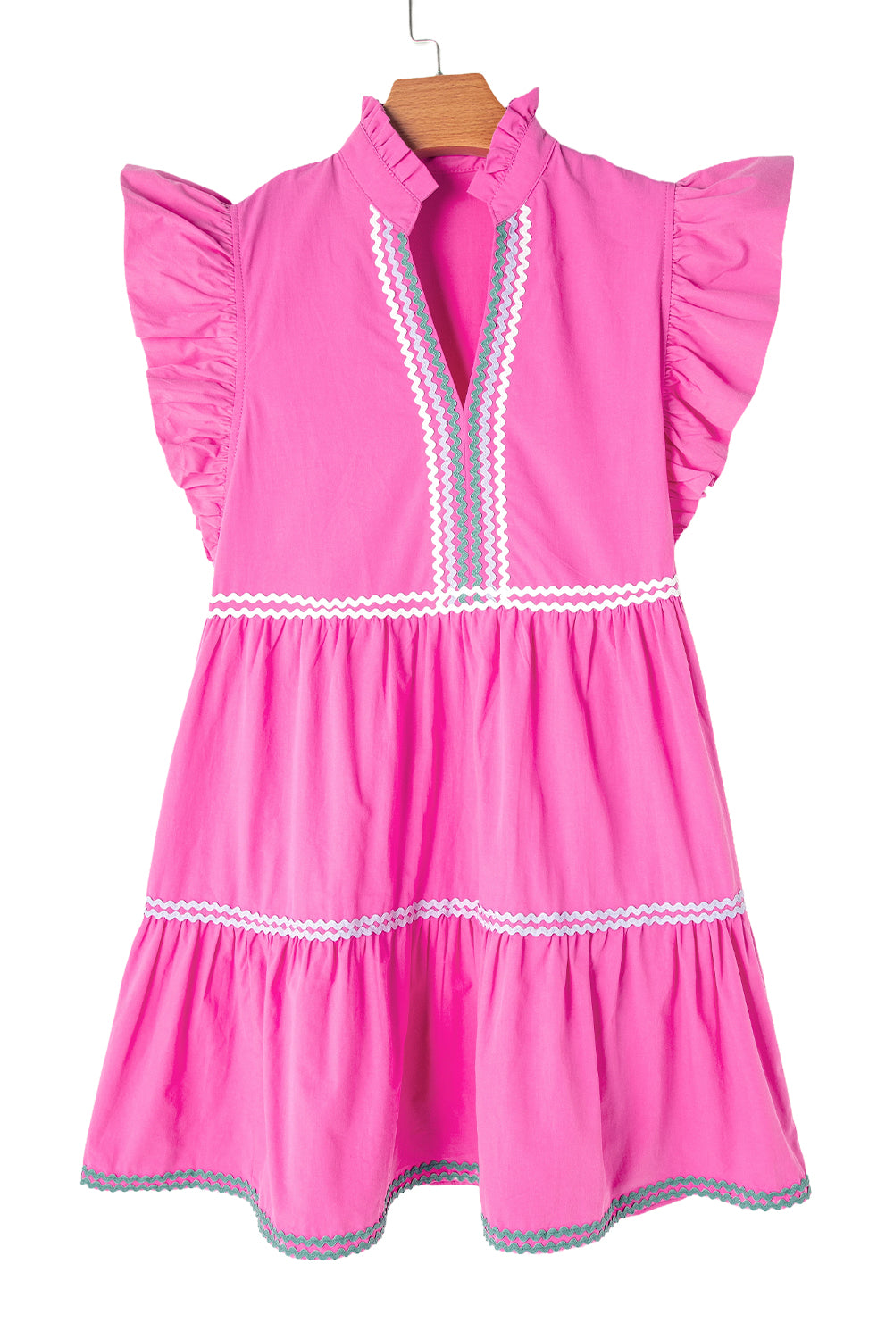 "Slay In Strawberry" Pink Flutter Dress