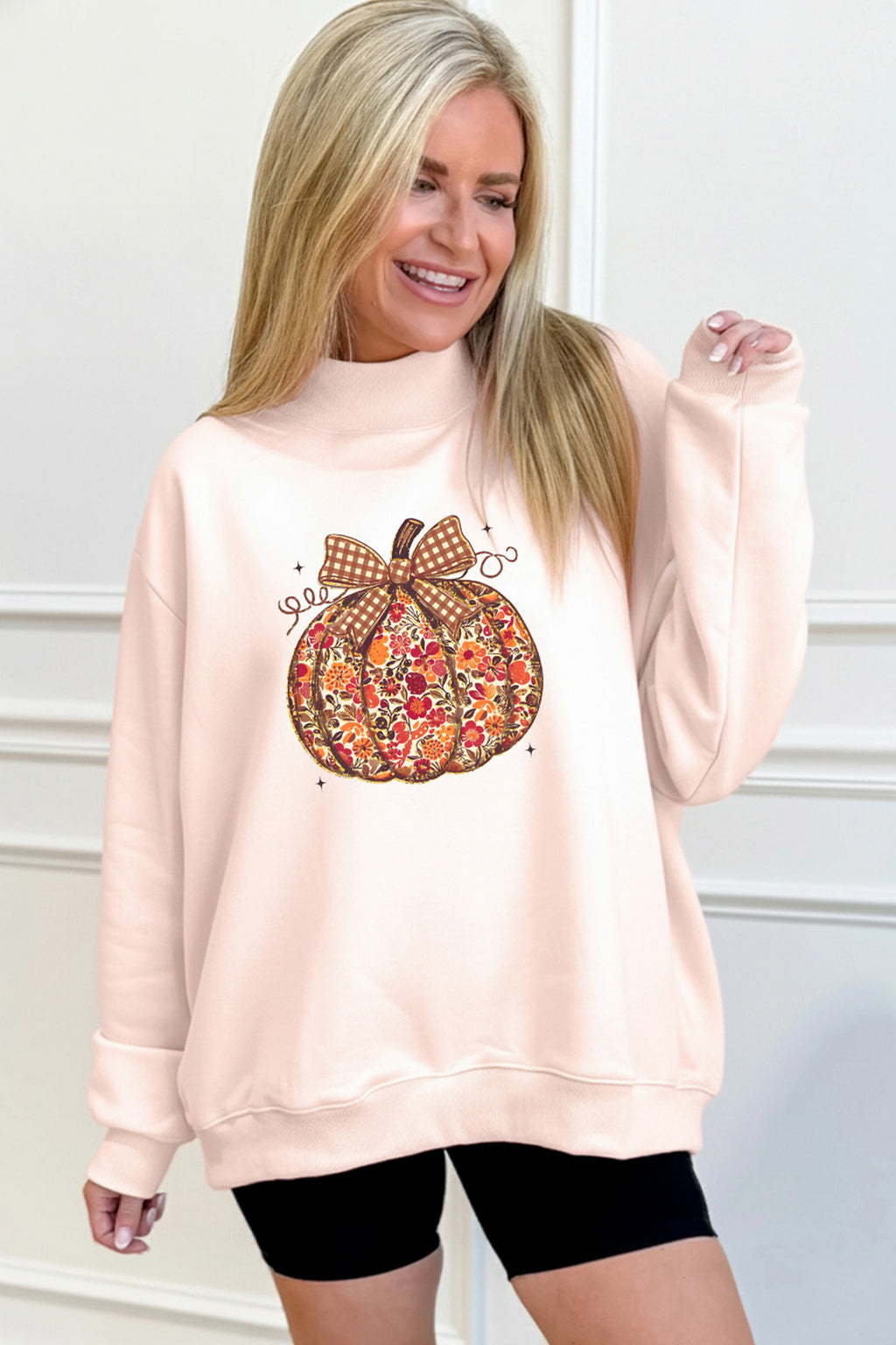 "Pink Pumpkin" Oversized Sweatshirt