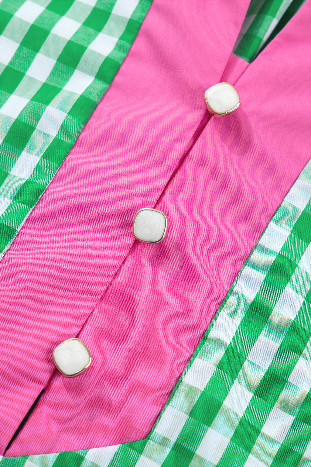 "Graceful In Green" Gingham Dress
