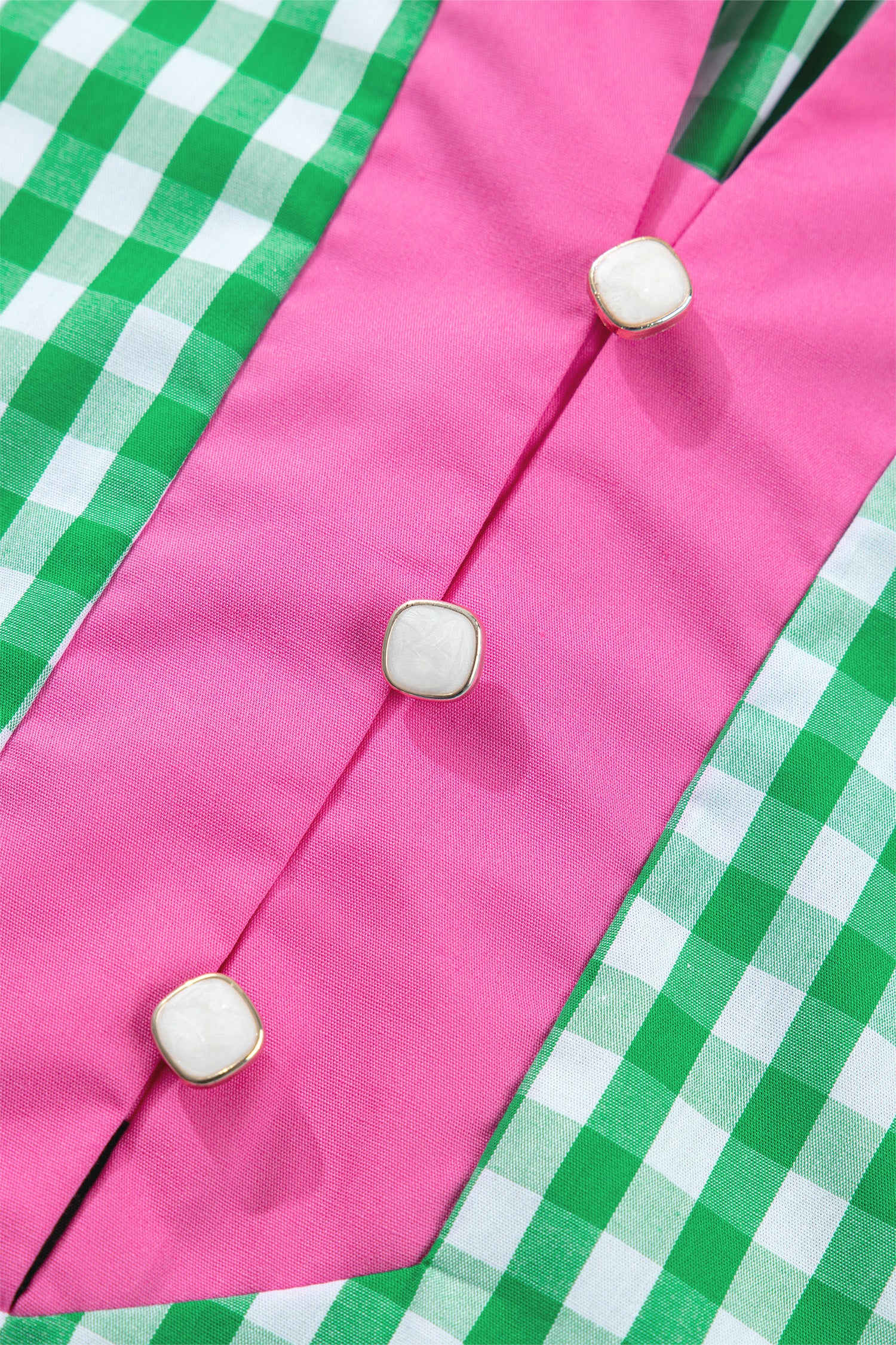 "Graceful In Green" Gingham Dress