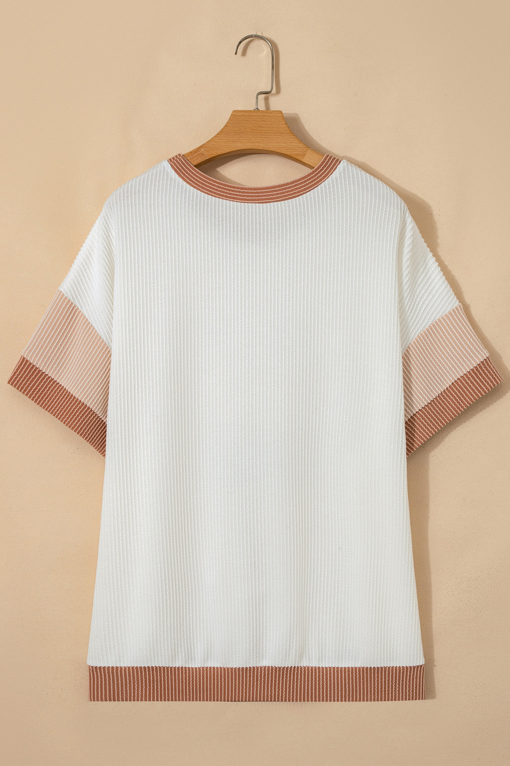 "Alluring In Apricot" Bowknot Applique Plus Size Top