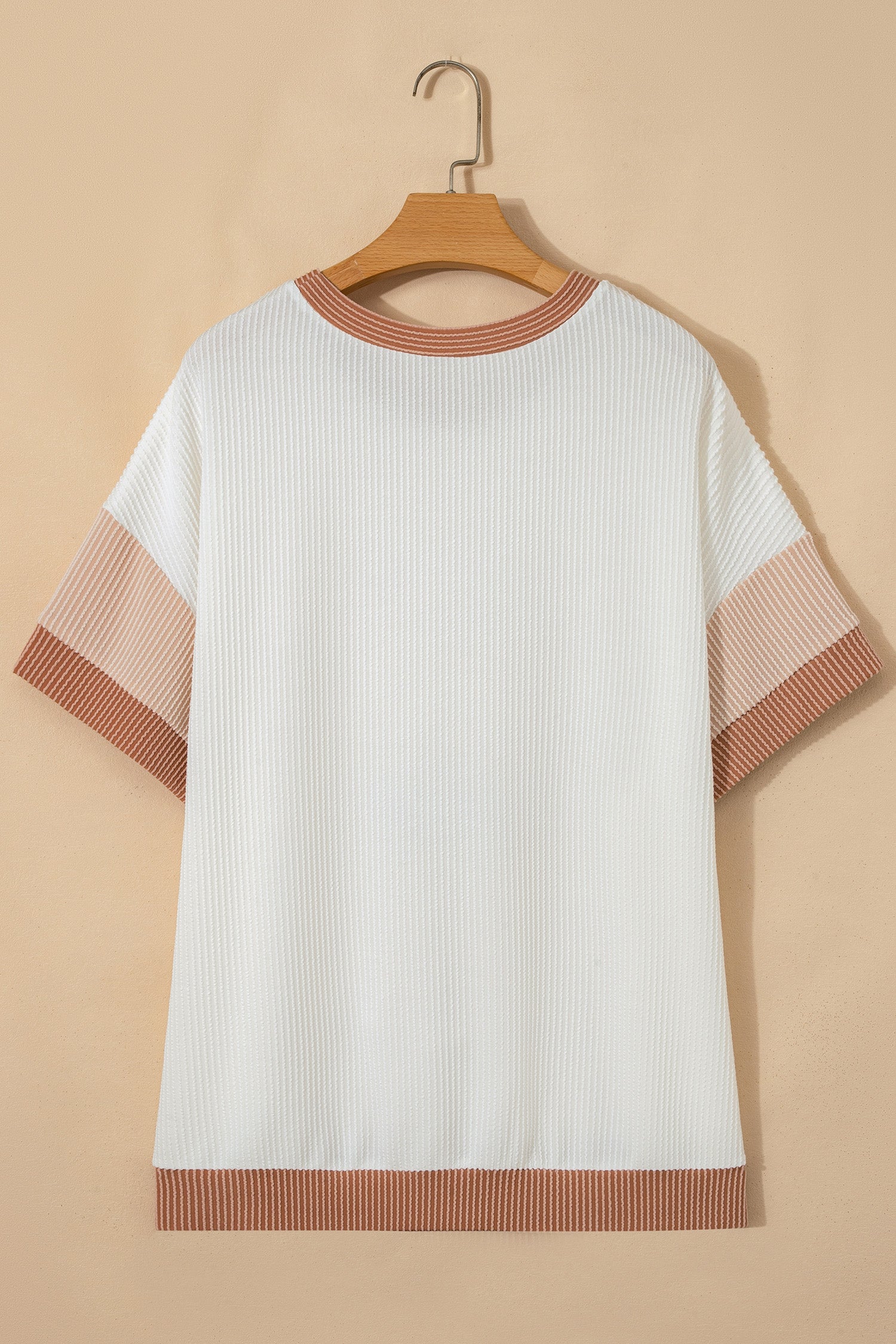 "Alluring In Apricot" Bowknot Applique Plus Size Top