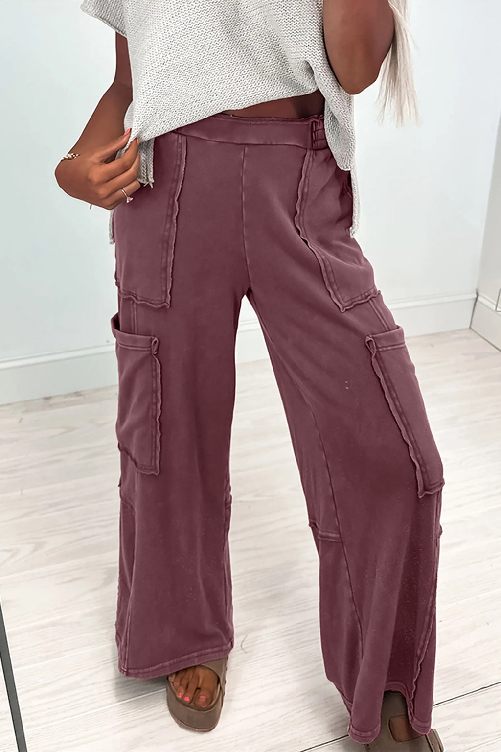 Mineral Wash Cargo Cotton Utility Pants