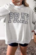"PRAY in Polka Dot" Embroidered Sweatshirt