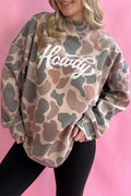 "Howdy" Camo Pullover Sweatshirt